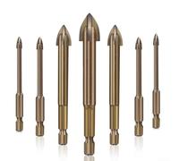 Cemented Carbide Triangle Drill Bit for Glass Ceramic Marble 3|12mm| YG6X Alloy Hole Opener with Cross Hex Shank for Electric Drills(10mm)