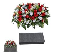 Cemetery Flowers for Grave - Artificial Outdoor Decor Resistant - Fake Flowers Funeral Decorations | for Outdoor Decoration Stele Funeral Monument Garden Yard Party