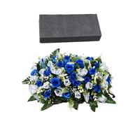 Cemetery Flowers for the Gravesite, UV-Resistant Artificial Outdoor Grave Decoration - Cemetery Flowers and Grave Decorations | for Outdoor Grave Place Coffin Wreaths Garden and Yard Patio Holidays