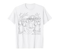 Cemetery Graveyard Halloween Coloring and Painting Yourself Value Graphic T-Shirt