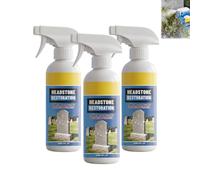 Cemetery Headstone Cleaner for Graves, Fast-Acting Headstone Restoration & Cleaning Spray, Tombstone Cleaning Solution Removes Dirt (3PCS)
