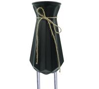 Cemetery Vases for Grave-Durable Plastic Grave Vases Flower Holder with Metal Spikes Bow Decor for Cemetery Headstones, Outdoor Grave Decorations for Memorial Gifts for Loss of Loved One - Balck