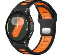 CeMiKa 20mm Rugged Strap Compatible With Samsung Galaxy Watch 7 6 5 4 44mm 40mm, Soft Silicone Sport Band for Classic, Pro, FE, 3 41mm, Active 2 - Men