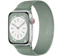 CeMiKa Compatible with Apple Watch Straps 42mm 45mm 46mm 44mm 49mm Men Women, Soft Nylon Stretchy Elastic Sport Solo Loop Replacement Band for iWatch Series 10 9 8 7 SE 6 5 4 3 Ultra 2 1,Pinegreen-XS