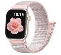 CeMiKa Nylon Loop Strap Compatible with Apple Watch Strap 46mm 42mm 44mm 45mm 49mm Men Women - Nylon Sport Soft Breathable Band for iWatch SE Series 11 10 9 8 7 6 5 4 3 Ultra 3 Ultra 2 1, PinkSand