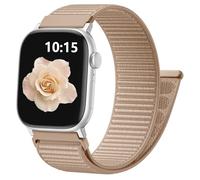 CeMiKa Nylon Loop Strap Compatible with Apple Watch Strap 46mm 42mm 44mm 45mm 49mm Men Women - Nylon Sport Soft Breathable Band for iWatch SE Series 11 10 9 8 7 6 5 4 3 Ultra 3 Ultra 2 1, MilkTea
