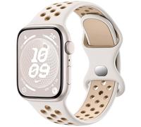CeMiKa Sport Straps Compatible with Apple Watch Strap 42mm 44mm 45mm 49mm for Women Men, Silicone Wristband for iWatch Series 10 9 8 7 6 5 4 SE Ultra Ultra 2, Starlight/MilkyTea