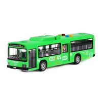 Cemirk Bus Toy for Boys and Girls Ages 1 and Up - with Lights and Sounds, Realistic Tires, Simulated Functional Doors, Friction-Powered Movement, Green