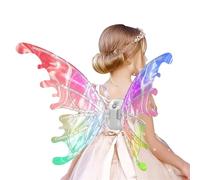 CEMIRK LED Fairy Wings for Kids - Light Up Butterfly Wings with Music & Flapping Motion, Adjustable Straps Fancy Dress Fairy Wings Costume for Girls Boys Halloween, Birthday Party & Role Play