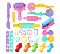 CEMIRK Playdough Set, 27 Pcs Play Dough Tools & Accessories for Kids, Dough Cutters, Rolling Pins, Extruders & Molds, Safe & Durable Clay Toys for Preschool Learning, Arts & Crafts Gift for Toddlers