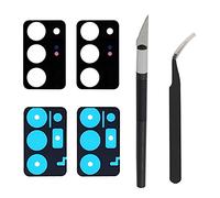 Cemobile 2 Pack Rear Back Camera Lens Glass Replacement for Samsung Galaxy Note 20 Ultra N985 / 5G N986 (All Carriers) 6.9 Inch with Adhesive, Tweezers, Precision Knife Repair Tool Kit (Mystic Black)