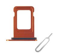 Cemobile SIM Card Tray Slot Holder Replacement for iPhone 17 Pro & 17 Pro Max (Single SIM Version) with Waterproof Rubber Seal Ring + Open Eject Pin (Orange)