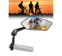 CEMOFE Bike Mirror Handlebar Bicycle Rear View Mirror Right Side Bicycle Mirror 360°Adjustable Fits for 22-24mm with Aluminum Base for Mountain Road Bike Scooter Rectangle 1pc