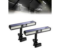 CEMOFE Magnetic Solar RV Light Caravan Awning Lights Solar Campervan Sensor Lights 160 LEDs 3 Modes 6500K with Clip-on Bracket Type-C Charging IP65 Waterproof for Porch Camper Van Outdoor 2pcs