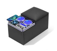 CEMOFE Storage Box for Centre Console for Vehicles, Armrest Box with Wireless Charging, Black