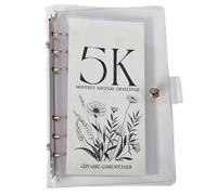 Cemssitu 12-Month Envelopes Money Saving Challenge Binder - Save Up to $10,000, A5 Size, 6-Hole, PVC Loose-Leaf, Vertical Design, Easy to Carry, Single-Frame Card Book