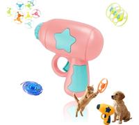 Cemssitu Cat Toy Disc Launcher, Interactive Cat Fetch Toys, Indoor Pet Bonding Play, Battery-Free Flying Propellers Chasing Toy, for Weight Loss & Exercise, Burn Energy & Relieve Anxiety (pink)