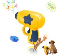Cemssitu Cat Toy Disc Launcher, Interactive Cat Fetch Toys, Indoor Pet Bonding Play, Battery-Free Flying Propellers Chasing Toy, for Weight Loss & Exercise, Burn Energy & Relieve Anxiety (yellow)