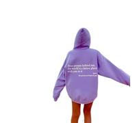 Cemssitu Dear Person Behind Me Hoodie, Sweatshirt for Women - You Are Enough (Purple, L)