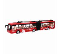 CEMTUKLBP 1:48 Electronic City Bus Light Car Toy, Kids Educational Traffic Model Toy Bus with LED Lights, Realistic Scaled Bus for Boys 6+ Years Old, Blue Green Red Options (Red)