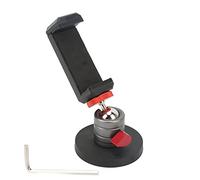 CEMTUKLBP Camera Magnetic Mount with Ball Head and Phone Clip, Adjustable Angle Bracket for Photography Vlogging Live Streaming, Strong 65mm Magnetic Base Compatible with Smartphone