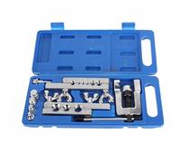 CEMTUKLBP HVAC Flaring Swaging Tool Kit, Metric Copper Pipe Tubing Expander, Ergonomic Hand Tool with Hardened Steel Adapters for 1/8 to 3/4in O.D. Tubing, Self - Centering Yoke