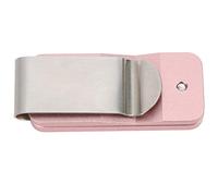 CEMTUKLBP Magnetic Cue Chalk Belt Clip, Pool Stick Chalk Carrier, Strong Magnet Hold, Portable Tip Chalk Case, with Quick Clip, for Billiard Players, Rose Gold Aluminum