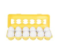 CEMTUKLBP Matching Eggs Toy Set for Kids, Educational Color and Shape Recognition Learning Toy, Fruit Vegetable Type ABS Eggs Puzzle with Smooth Edges, for Children Ages 3+