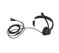 CEMTUKLBP Telephone Headset Noise Cancelling Single Ear Monaural Communication Headset for PC, with Flexible Boom Mic and 3.5mm Plugs, Lightweight Office Call Center Headset for