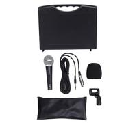 CEMTUKLBP Wired Dynamic Microphone, Moving Coil Dynamic Cardioid Handheld Microphone Set, Enhanced Sound Quality with Low Latency Recording, Professional Microphone for Active Speakers Mixer (Black)