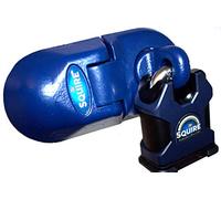 CEN 6 - Squire SS65CS and Squire STH1 hasp and Padlock Set - 5 x Keys Total Supplied Free of Charge - Highest Security Padlock and Hasp Set. Perfect for Double Wooden Doors. Bolt Through Fixings.