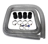 Cen-Tec Systems 97690 50mm x 3m Clear Polyurethane Wire Support Hose with Clamps and 58mm Adaptors for Dust Extraction and Chip Collection