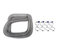 Cen-Tec Systems 97712 63mm x 3m Clear Polyurethane Wire Support Hose with Clamps for Dust Extraction and Chip Collection