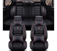 CENAP Car Seat Protector For NISSAN For Qashqai For Juke For Leaf For Armada For Altima For Cube For Dualis For Tiida For Bluebird Car Seat Cover Car Seat Covers(J Black Red 5 Seat)