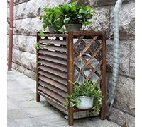 CENAP Hid Outdoor Air Conditioning, Solid Wood Air Conditioner Flower Stand Cover Privacy Fence, Protective Grilles For Air Conditioners And Heat Pumps (Size : 110x51x85cm)