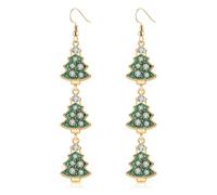 CENAPOG Christmas Earrings for Women Christmas Tree Dangle Earrings for Women Christmas Ornament Jewelry Accessories Gifts Christmas Tree