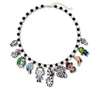 CENAPOG Halloween Necklace for Women Beetle Sandworm Necklace Horror Charm Beaded Necklaces Halloween Party Jewelry Accessories Beetle Costume Merch, One Size, Metal, No Gemstone