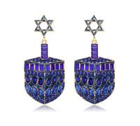 CENAPOG Hanukkah Earrings for Women Hanukkah Menorah Dreidel Star of David Drop Dangle Earrings Jewish Hanukkah Jewelry Accessories Gifts, Zinc, No Gemstone