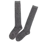 CENAST 2 Pairs Women's Novelty Glitter Ankle Socks Casual Ladies Bright Retro Sox Piles Sock, C Silver Gray, One size