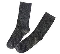 CENAST 2 Pairs Women's Novelty Glitter Ankle Socks Casual Ladies Bright Retro Sox Piles Sock, Silver Gray, One size