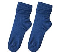 CENAST 2023 Women's Novelty Socks 2 Pairs Cotton Glitter Bright Sock Size 7-9, Navy, One Size