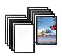 CENBEN 10PCS A4 Magnetic Photo Frames, Self Adhesive Magnetic Picture Frames, Magnet Poster Frame Magnet A4 Paper Display Frame for Paintings, Photos, Notices, Ads, Certificate, Poster(Black)