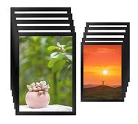 CENBEN Pack of 10 Magnetic Frames, 5 Pieces A3 & 5 Pieces A4 Information Frame, Self-Adhesive, Hinged Magnetic Frame with Magnetic Closure, Info Pocket, Sheet Holder for Information Frame, DIN A3, A4