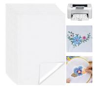 CENCERY 10 Pieces Water Soluble Embroidery Paper, A4 Water Soluble Stabilizer, Dissolvable Embroidery Paper, Stick and Stitch Embroidery Paper for Machine Embroidery and Hand Stitching