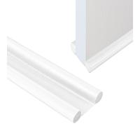 CENCERY 37in/96cm Double Under Door Draught Excluder, Draft Excluder for Doors, Double Side Door Draft Stopper, Adjustable Soundproof Draught Excluder for Reduce Noise Draught Dust(White)