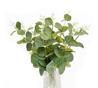 CENCERY Artificial Eucalyptus Stems 20PCS, Long Realistic Fake Plants for Tall Vases, Faux Green Leaves Indoor Outdoor, Home Decor Wedding Party Decoration