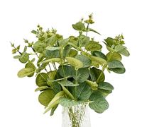 CENCERY Fake Plants Artificial Eucalyptus 20PCS, Lifelong Faux Greenery Stems for Home Decor, Realistic Indoor Plants Wedding Party Decorative Accessories