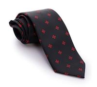 Cencibel Smart Casual Tie Cross of Jerusalem or the Holy Sepulchre, Black-Red, One size