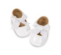 CENCIRILY Baby Girl Mary Jane Shoes Anti-Slip First Walking Bowknot Soft Sole Princess Wedding Dress Flats for 0-18 Month