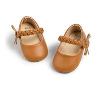 CENCIRILY Baby Girl Mary Jane Shoes Anti-Slip First Walking Bowknot Soft Sole Princess Wedding Dress Flats for 0-18 Month